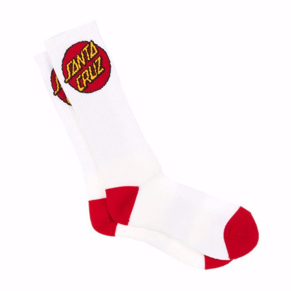 Classic Dot Socks - Santa Cruz - White