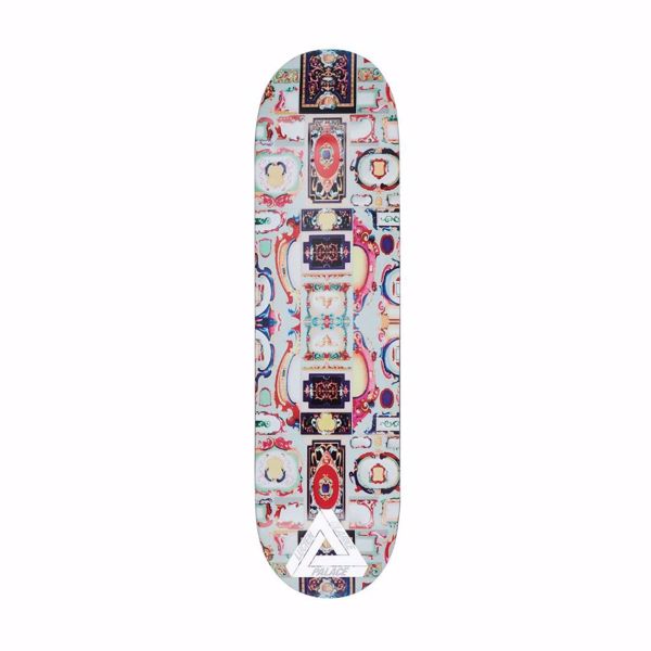 Clarke Allover Deck - Palace Skateboards - White