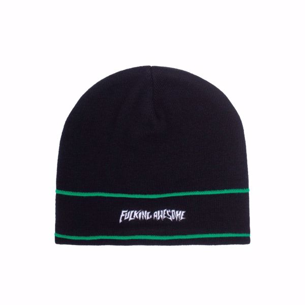 Stamp Stripe Beanie - Fucking Awesome - Blk/Green