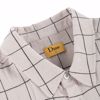 Big Checkered Linen S/S Shirt - Dime - Cream