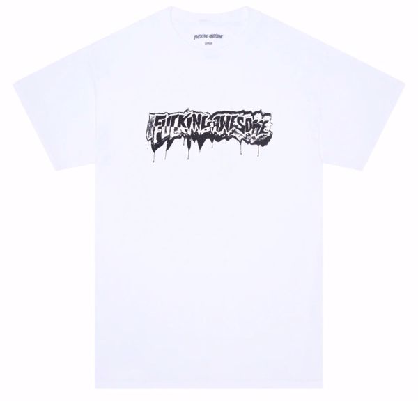 Dill Cut Up Logo Tee - Fucking Awesome - White