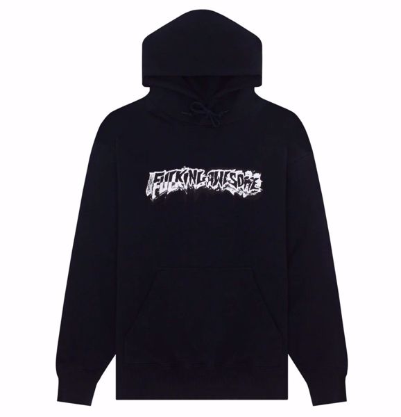 Dill Cut Up Logo Hoodie - Fucking Awesome - Black