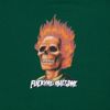 Flame Skull Hoodie - Fucking Awesome - Dark Green