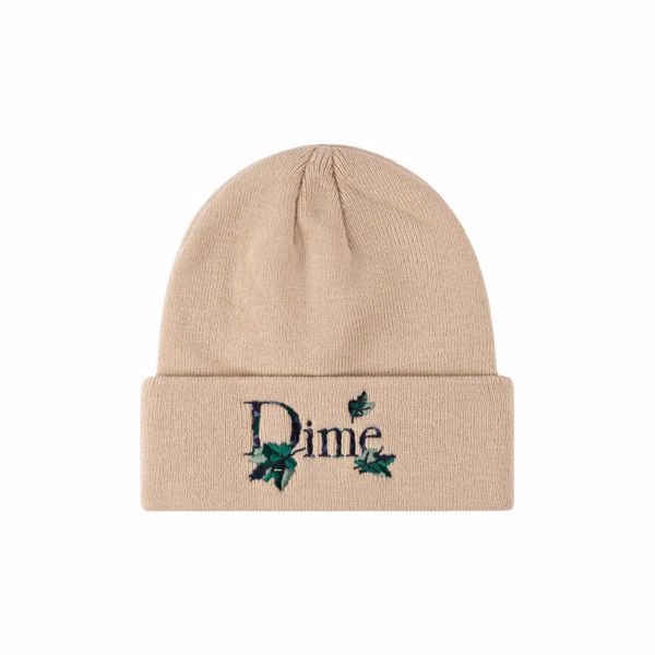 Classic Leafy Fold Beanie - Dime - Light Beige