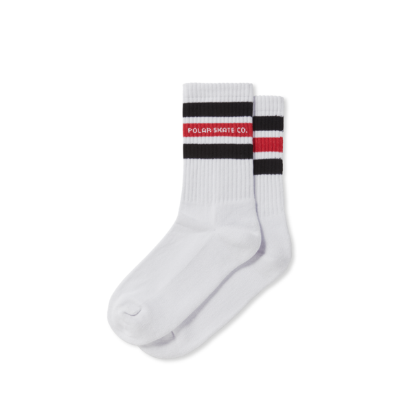 Fat Stripe Socks - Polar - White/Black/Red