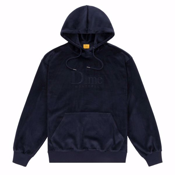 Classic Velour Hoodie - Dime - Navy