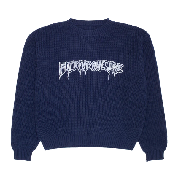Drip Logo Sweater - Fucking Awesome - Navy