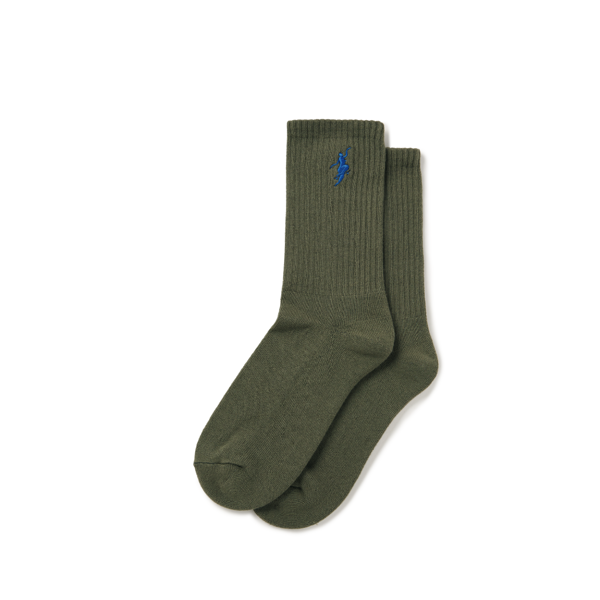 Rib Socks No Comply - Polar - Dusty Olive/Blue