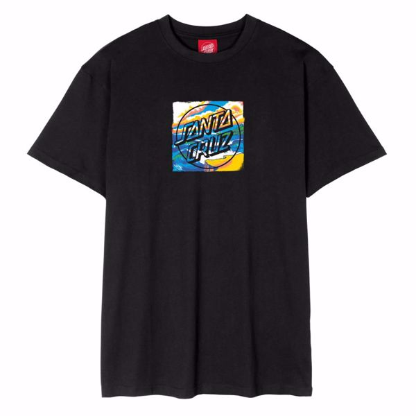 Water View Front T-Shirt - Santa Cruz - Black