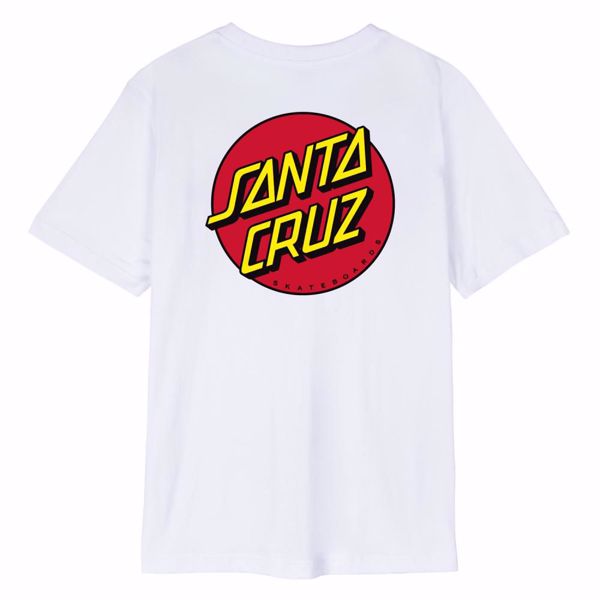 Classic Dot Chest T-Shirt - Santa Cruz - White