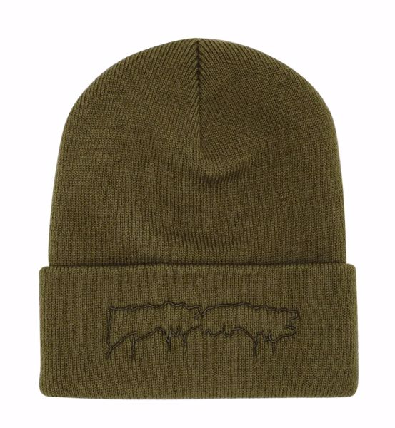 Drip Embroidered Beanie - Fucking Awesome - Olive