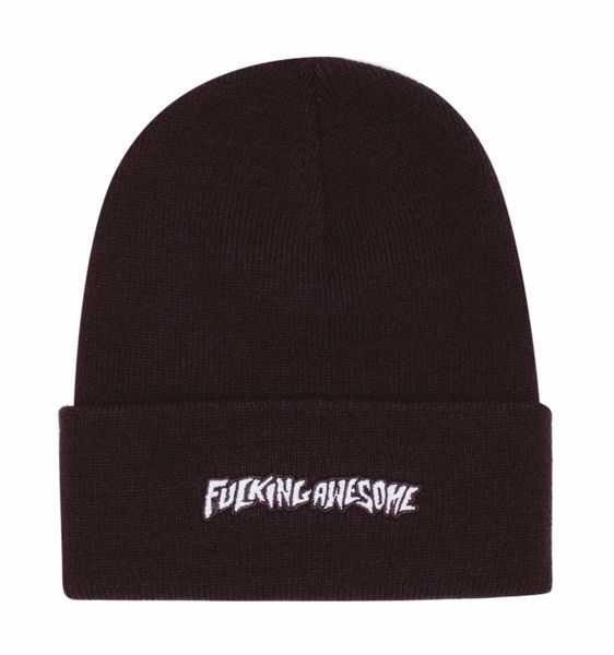 Little Stamp Embroi. Beanie - Fucking Awesome - Bk