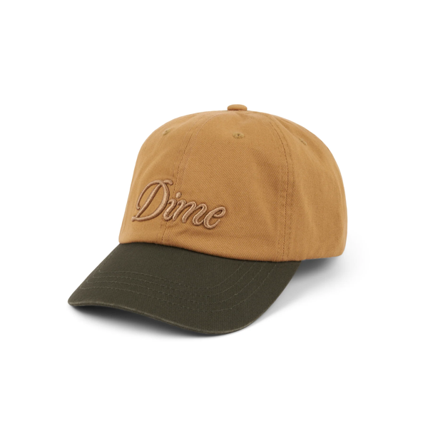 Cursive Low Pro Cap - Dime - Wheat/Green